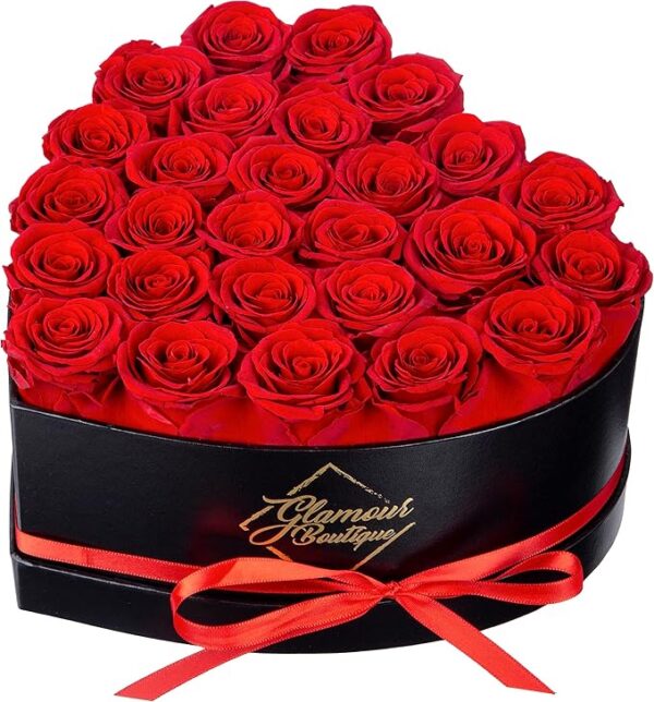 27 Preserved Roses in a Heart Box - Flowers Forever Valentine's Day