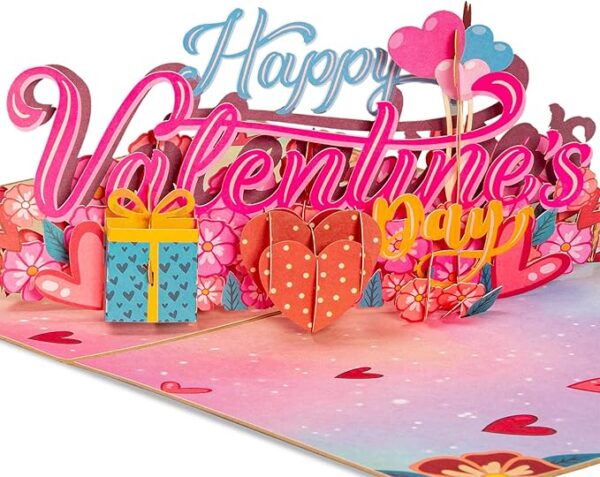 Frndly Happy Valentine's Day Card, 3D Pop Up Valentine Cards